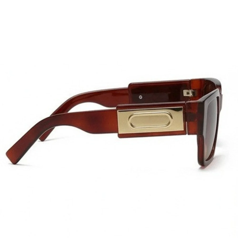 Mens Square Sunglasses Dark Brown Lens Outdoor UV400 Protection‎ Classy Shades